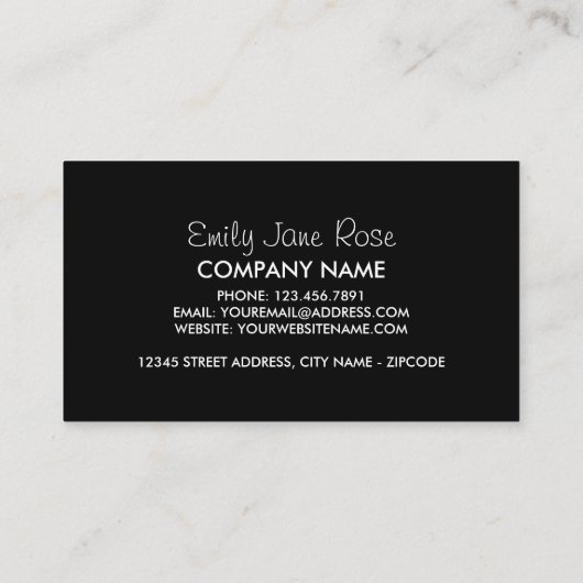 イエローローズ、フローリィ 名刺 (裏面)