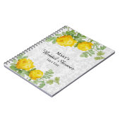 イエローローズ ブライダルシャワー ギフトリスト ノートブック (左側)