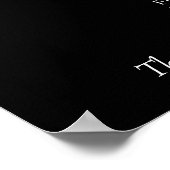 イエローローズ ブラック ヴィンテージ ウェディング セレモニープログラム ポスター (角)