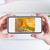 イエローローズ ホワイトパール 婚約パーティー 招待状