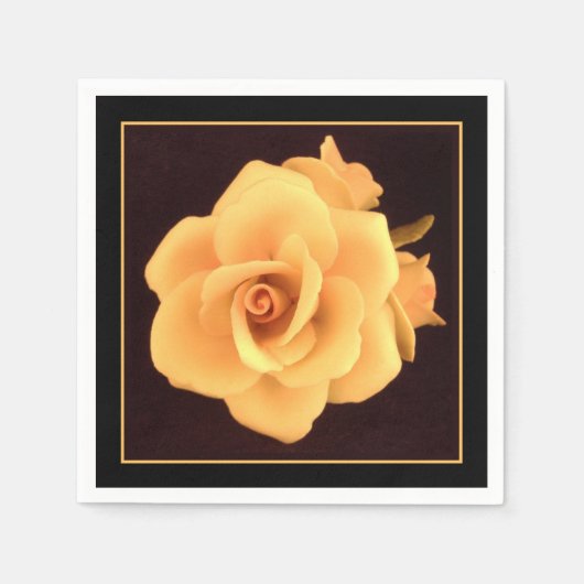 イエローローズ、2004年写真。 スタンダードカクテルナプキン (正面)