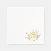 イエローロータスウォーター色の紙ナプキンセット スタンダードカクテルナプキン (正面)