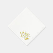 イエローロータスウォーター色の紙ナプキンセット スタンダードカクテルナプキン (角)