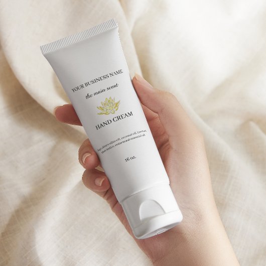 イエローロータスハンドクリームの皮のシ気にステッカー 長方形シール