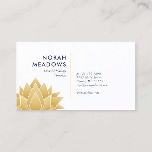 イエローロータスマッサージセラピースパ 予約カード (裏面)