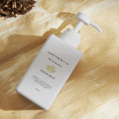 イエローロータス液石鹸ディスペンサーラベル 長方形シール