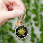 イエローロータス《植物》スイレンキーチェーン キーホルダー (手)