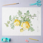 イエローローローズフローラエフェメラデクページ 薄葉紙 (クラフト)