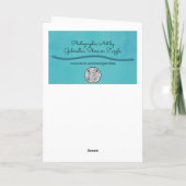 イエローワイルドダッフォジルヴィンテージ水彩スタイル カード (裏面)