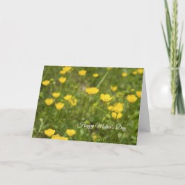イエローワイルドフラワーズマザーズデイカード カード