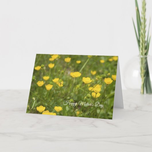 イエローワイルドフラワーズマザーズデイカード カード (正面)