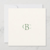 イエローワイルドフラワーズモノグラムIIスクエア結婚ズ 招待状 (裏面)