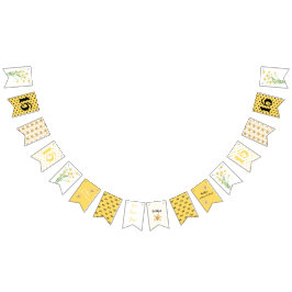 イエローワイルドフラワーズSweet sixteen誕生日パーティー バンティングフラッグ