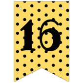 イエローワイルドフラワーズSweet sixteen誕生日パーティー バンティングフラッグ (第2の旗)