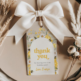 イエローワイルドフラワービーメッセージカード ギフトタグ