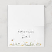 イエローワイルドフラワービー ブライダルシャワープレイスカード プレイスカード (外部開封)