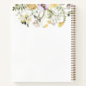 イエローワイルドフラワーフローラベーキングレシピ本 ノートブック (裏面)