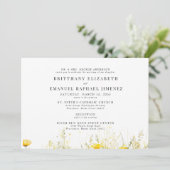 イエローワイルドフラワーブライド親2会場結婚ズ 招待状 (スタンド正面)
