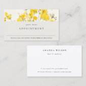 イエローワイルドフラワーボホ素朴フローラアポイントメント 名刺 (正面/裏面)