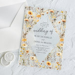 イエローワイルドフラワーボホ結婚ズ アクリル招待状<br><div class="desc">私たちの結婚bohoフローラアクリル結婚式招待状で自然の暖かさと魅力を素朴あなたの香り。これらの招待状は、息をのむようなデザインに絡み合う繊細な黄色の水色の野生の花を特徴とし、文字テンプレートで補完し、あなたの一日に完璧なトーンを設定エレガントする。ハイライト？愛の物語に合わせて簡単にパーソナライズユニークできる。花で言って招待状で言って！</div>