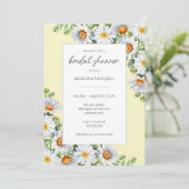 イエローワイルド淡い色のデイジーブライダルシャワー 招待状 (スタンド正面)