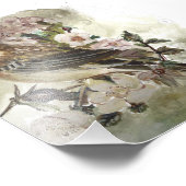 イエローワグテールガーデンバードウォータープリント フォトプリント            (角)