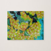 イエローワトル先住民オーストラリア花芸術 ジグソーパズル (横)