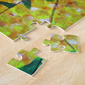 イエローワトル先住民オーストラリア花芸術 ジグソーパズル (側面)