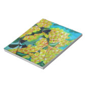 イエローワトル先住民オーストラリア花芸術 ノートパッド (回転)