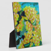 イエローワトル先住民オーストラリア花芸術 フォトプラーク (側面)