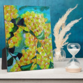 イエローワトル先住民オーストラリア花芸術 フォトプラーク (側面)