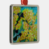 イエローワトル先住民オーストラリア花芸術 メタルオーナメント (右)