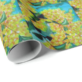イエローワトル先住民オーストラリア花芸術 ラッピングペーパー (ロールコーナー)