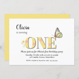 イエローワンの誕生日パーティー 招待状