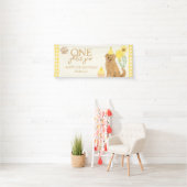 イエローワン ゴールデンユイヤー レトリバーの子犬 1歳の誕生日 横断幕 (インサイチュ)