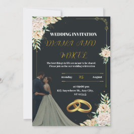 イエローヴィンテージウェディング招待状 シーズンカード