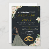 イエローヴィンテージウェディング招待状 シーズンカード (正面/裏面)
