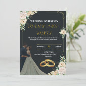 イエローヴィンテージウェディング招待状 シーズンカード (スタンド正面)