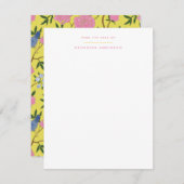 イエローヴィンテージガーデンパーソナル文房具 ノートカード (正面/裏面)