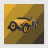 イエローヴィンテージコンバーチブルカー、磁気カード (正面)