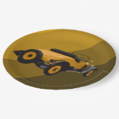 イエローヴィンテージコンバーチブルカー、紙プレート ペーパープレート (アングル)