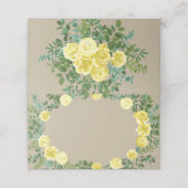 イエローヴィンテージバラエレガントな結婚式 プレイスカード (外部開封)