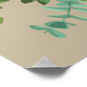 イエローヴィンテージバラエレガントな結婚式 ポスター (角)