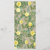 イエローヴィンテージバラエレガントな結婚式 メニュー (裏面)