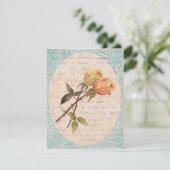 イエローヴィンテージバラガーデンバースデーパーティー 招待状 (スタンド正面)