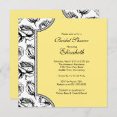 イエローヴィンテージバラブライダルシャワー招待 招待状 (正面/裏面)