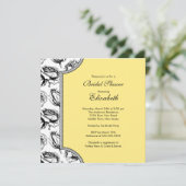 イエローヴィンテージバラブライダルシャワー招待 招待状 (スタンド正面)