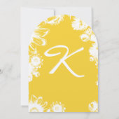 イエローヴィンテージフラワーウェディング 招待状 (裏面)