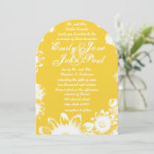 イエローヴィンテージフラワーウェディング 招待状 (スタンド正面)