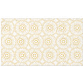 イエローヴィンテージフローラメダリオンパターン テーブルクロス (正面(横))